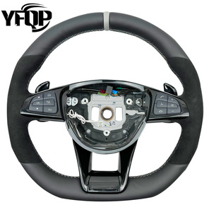 Volante de Fibra de Carbono Personalizado de la Marca YFQP para Mercedes Benz W205AMG C63AMG <span class=keywords><strong>A45AMG</strong></span>, Forjado en Negro con LED - Product Image 6