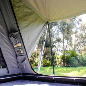 Equipo de acampada todoterreno para coche, carpa con techo triangular de aluminio, carcasa dura, barata, venta al por mayor - Product Image 1