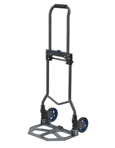 Chariot à main pliable en acier OEM à 2 roues, chariot à plateforme, revêtement en poudre argentée, pour le shopping, les déménagements intérieurs et extérieurs - Product Image 2