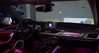 Pour Audi A6 S6 RS6 C7 2012-2018 : Kit d'éclairage d'ambiance dynamique style fibre de carbone, accessoires de mise à niveau de l'éclairage intérieur