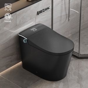 Inodoro Inteligente con Bidé Integrado, Aprobado por ETL y CUPC, Enchufe Estadounidense de 110V, Montaje en el Suelo, Color Negro Mate, con Asiento con Calefacción y Control Remoto - Product Image 1