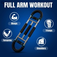 Barra de Ejercicios Power Twister, Expansor de Pecho, Fortalecedor de Muslos, Potenciador de Fuerza, en Forma de U, Ajustable, Portátil, de Acero, para Gimnasio