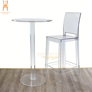 Sgabello da Bar in Acrilico con Schienale, Design Moderno, Sedia in Plastica PC Resistente per <span class=keywords><strong>Cucina</strong></span>, Bar, Caffè, Sala da Pranzo, Ristorante, Eventi, Matrimoni - Product Image 3