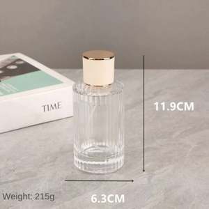 Botella de Perfume de Vidrio Transparente de Lujo Recargable y Personalizable de 100 ml, con Impresión de Serigrafía, Pulverizador y Difusor de Varillas - Product Image 6