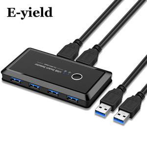 Selector de interruptor USB E-Yield de 4 puertos y 2 entradas, adaptador de impresora compartida para PC - Product Image 1