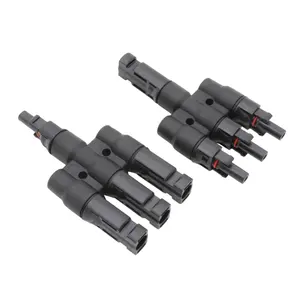 Male and Female 3 to 1 Branch PV Connector For Solar Panel Cable