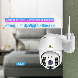 กล้องวงจรปิด JorTan 1080P Wi-Fi แบบโดมสำหรับภายนอกอาคาร พร้อมเซ็นเซอร์ CMOS มองเห็นในเวลากลางคืน ระบบ PTZ กันน้ำ IP66 เสียงสองทาง และควบคุมผ่านแอป - Product Image 3