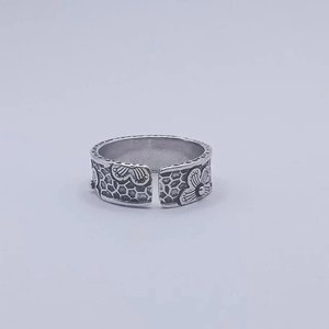 Nuovo Design alla moda anello fatto a mano in fiore di ciliegio da <span class=keywords><strong>uomo</strong></span> Vintage tailandese <span class=keywords><strong>anelli</strong></span> realizzati in argento Design nicchia originali <span class=keywords><strong>anelli</strong></span> martellati - Product Image 3