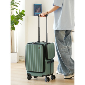 [Brand] Carry-On <b>Suitcase</b> 20-Inch Zipper Closure Swivel <b>Wheels</b> Unisex Travel Luggage - Product Image 2