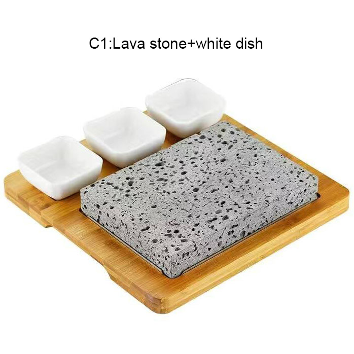 C1 Piatto bianco in pietra lavica