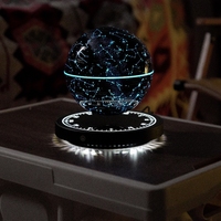 Lámpara LED Flotante Magnética Moderna de ABS con Efecto Estrellado RGB, Recargable, Control Táctil, 14cm, para Dormitorio, Gran Venta HCNT