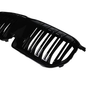 Griglia Anteriore Sostitutiva per Auto, Stile Doppia Linea Nero Lucido, per Paraurti <span class=keywords><strong>BMW</strong></span> <span class=keywords><strong>X1</strong></span> U11 - Product Image 4