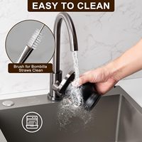 Vaso de Acero Inoxidable de Doble Pared para Mate con Pajita, Aislamiento Térmico, Base Antideslizante, Set de Té Mate para Beber en Casa o al Aire Libre