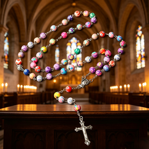 Magnifiques chapelets catholiques avec étui, Israël, Vierge Marie, bijoux en acier, vente en gros, pour souvenir, chapelets catholiques de luxe - Product Image 1