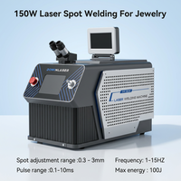 Mesin Las Laser Portabel YAG 150W 100J Akurasi Tinggi untuk Perhiasan Emas Perak Logam