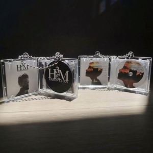 Transparent CD Case Custom Star Singer Keyring Mini Disc Favorite Stars Keychain Mini NFC Album Card Case Keyholder - Product Image 4