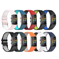 Gelang Tali Jam Tangan Silikon Karet Pengganti Tahan Guncangan untuk Fitbit 5
