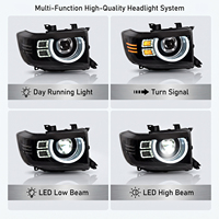 HCMOTIONZ Usine Phares LED Pour Toyota Land Cruiser 70 Series LC76 LC78 LC79 2007-2023 DRL Clignotant Séquentiel LHD