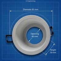 Rangka Lampu LED MR16 GU10 untuk Lampu Sorot Tersembunyi di Plafon