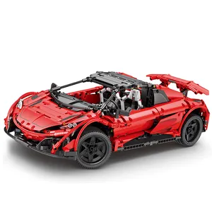 675LT 1/10 yüksek hızlı spor yarış arabaları yapı taşları inşaat oyuncakları DIY araba modeli blokları yapı seti