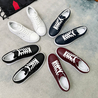 Chaussures de skate décontractées de marque de luxe, artisanat original, en cuir véritable, à lacets, baskets quotidiennes, chaussures plates toutes saisons, originales