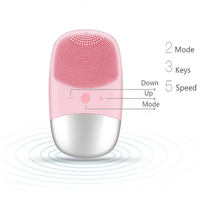 Brosse nettoyante sonique pour le visage, brosse faciale en silicone, appareil de beauté électrique pour le nettoyage du visage et compresse chaude pour les yeux
