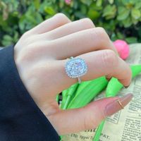 Cincin perak murni 925 kualitas tinggi mewah keluaran baru jual panas batu pernikahan 8A CZ untuk wanita tanpa Minimum pesanan halus