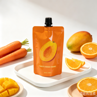 Pochette Doypack personnalisée avec bec verseur pour purée de fruits pour bébé, qualité alimentaire, avec logo sur mesure