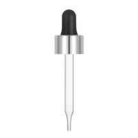 Bouchon compte-gouttes en aluminium-plastique métallique or et argent 18/410 18/415 20/400 24/410 pour flacons compte-gouttes en verre et flacons Boston d'huiles essentielles
