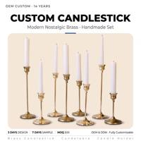 Candelabro de Plata Vintage Personalizado OEM, Hecho a Mano en Aleación de Zinc, Estilo Moderno y Nostálgico para Bodas, Cenas Románticas y Decoración del Hogar