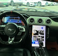 Écran de navigation Android de 14,5 pouces pour Ford Mustang 2015-2021, Carplay, GPS et TV intégrés, fonction d'écran partagé multimédia