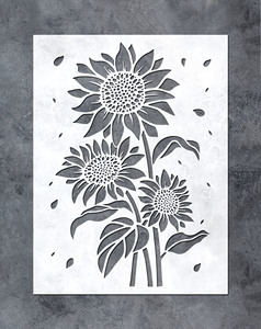 <span class=keywords><strong>Pochoir</strong></span> Tournesol Réutilisable Grand Format <span class=keywords><strong>pour</strong></span> <span class=keywords><strong>Peinture</strong></span> <span class=keywords><strong>sur</strong></span> Bois, <span class=keywords><strong>Toile</strong></span>, Mur, Tissu, Décoration Intérieure, Bricolage et Artisanat - Product Image 1