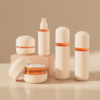 Ensemble de flacons cosmétiques sans air en PET Honghu H-12, couleur personnalisée, 30g, 50g, 15ml, 30ml, 50ml, 100ml, avec bouchon à vis carré et sérigraphie