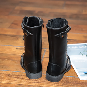 Bottes pour enfants, automne-hiver, nouvelles bottes en cuir pour filles, bottes pour enfants au-dessus du genou, bottes de mode pour bébés - Product Image 5