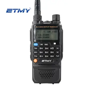 ETMY ET-UV6 199 चैनल FM VOX DTMF के साथ मल्टी-बैंड पेशेवर एनालॉग वॉकी टॉकी टू-वे रेडियो प्रदर्शित करते हैं
