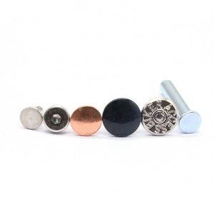 Rivets métalliques non standard personnalisés, norme ISO, en acier inoxydable nickelé, plusieurs types, solides, semi-tubulaires, pour stores. - Product Image 6