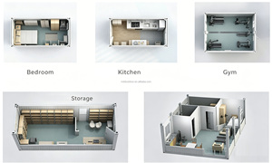 Casa Contenedor Plegable de Montaje Rápido, Panel Sándwich Aislado, Diseño Moderno, Transpirable, Dormitorio Temporal, Casa Móvil, <span class=keywords><strong>Hotel</strong></span> - Product Image 2