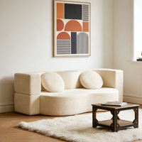 Canapé modulable contemporain rembourré à ondulations, combinaison flexible, idéal pour salon, appartement, hôtel - Vente chaude directe usine