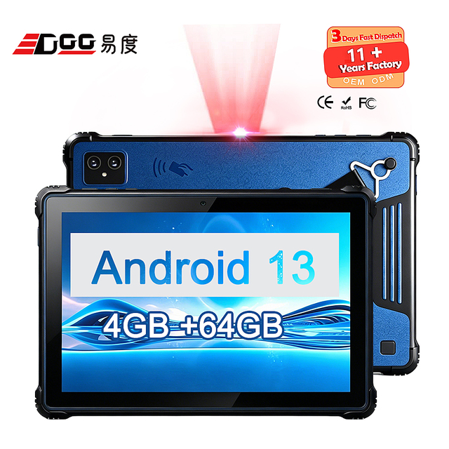 P2100-R 10.1" Rugged Tablet Android 13 | IP67 Waterproof | 10000mAh | Octa-Core | Barcode Scanner | for Warehouse & Logistics