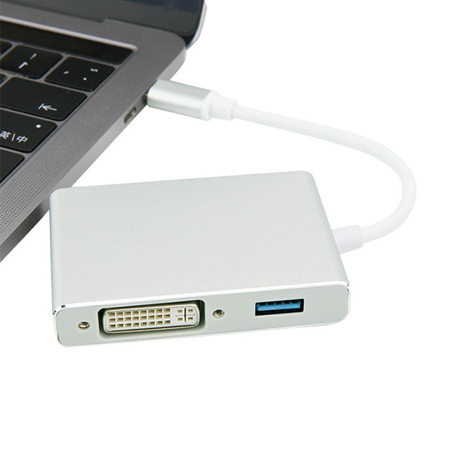 USB TYPE-C Thunderbolt 3 to HDTV VGA USB3.0 Hub Adapter