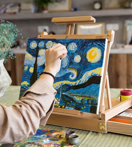 280gコットンファインアートホワイトブランクアーティストキャンバス絵画描画ボード木製フレーム、油絵・アクリル絵画用キャンバス付き - Product Image 5