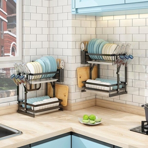 Escurridor de <span class=keywords><strong>vajilla</strong></span>, Producto Popular, <span class=keywords><strong>estante</strong></span> de almacenamiento <span class=keywords><strong>para</strong></span> platos de cocina - Product Image 4