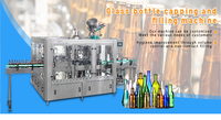 Fabrieksfabriek Semi-Volautomatische Oplossing Drinkwater Wasvulling Met Afdekking 3 In 1 Productielijn Voor Het Bottelen