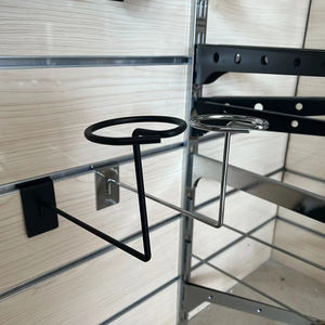 Estante de exhibición de taza blanca de metal cromado Ganchos de exhibición de slatwall resistentes al óxido para panel ranurado - Product Image 2