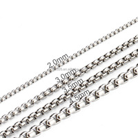 Chaîne Rolo Carrée en Acier Inoxydable, Plusieurs Tailles, Chaîne Vierge à Maillons Carrés Argentés pour Fabrication de Bijoux DIY, Chaîne de Collier en Gros