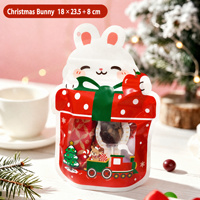 Sacs en plastique refermables de Noël en gros, imprimés sur mesure, pour cadeaux, bonbons et biscuits, pochettes Ziplock