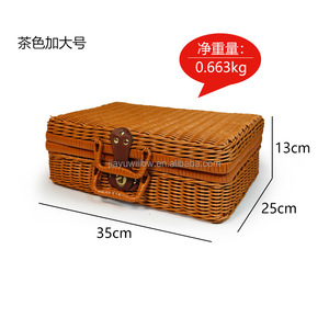 JY 휴대용 라탄 피크닉 바구니 (거실 수납 또는 선물용) - Product Image 5