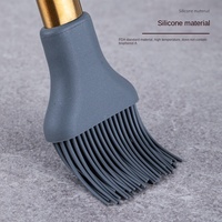 Ensemble de 23 spatules et cuillères à soupe en silicone et métal plaqué or, antiadhésives, écologiques, compatibles lave-vaisselle et micro-ondes