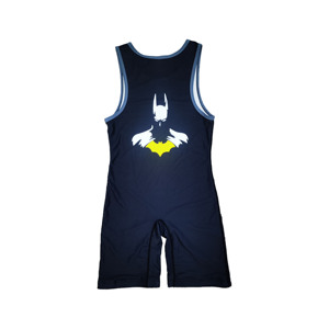 Nouveaux justaucorps de lutte personnalisés pour hommes, sublimation intégrale avec image de <span class=keywords><strong>Batman</strong></span> - Product Image 2