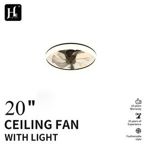 Intelligent modern 20 inch ceiling fan with LED moon <b>light</b>, 6-speed sealed roof <b>socket</b>, DC motor, brand new modern design - Product Image 2